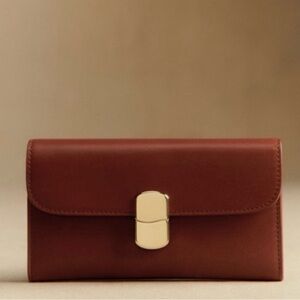 Sézane Milo Large Leather Wallet